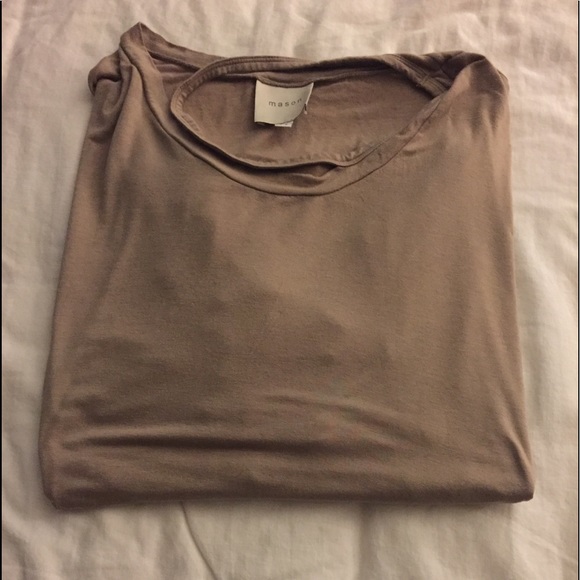 Mason Tops - Mason By Michelle Mason Slashed Neck Tee Mason Tops - Mason By Michelle Mason Slashed Neck Tee